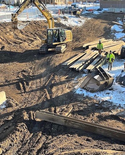 cat excavator on T. Scherber jobsite