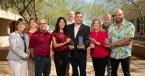 Doug Pacey (Center), assistant communications director for digital communications, was recognized as PR Person of the Year.
(ADOT photo)