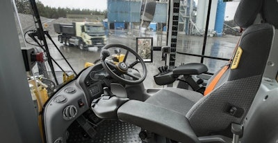 Volvo wheel loader interior