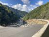 The road collapse cut off not only passenger travel but also severed the only commercial truck route from western North Carolina’s Haywood, Madison, Yancey and Mitchell counties to Tennessee.   (Photo courtesy of NCDOT)