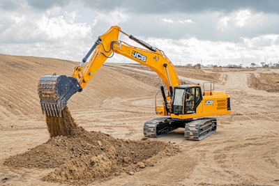 JCB 370X excavator on dirt surface