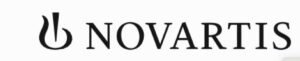 Novartis logo featuring a stylized flame icon to the left of the word NOVARTIS in serif lettering.