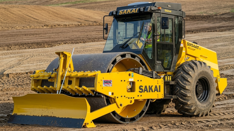 Updates on SAKAI’s 84-inch soil compactor boost torque while lowering fuel burn