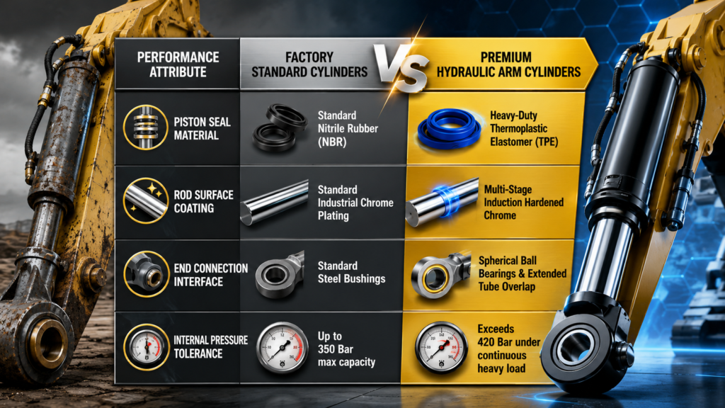 Hydraulic Arm Cylinder Table - Machines Wiki Hydraulic Arm Cylinder Table